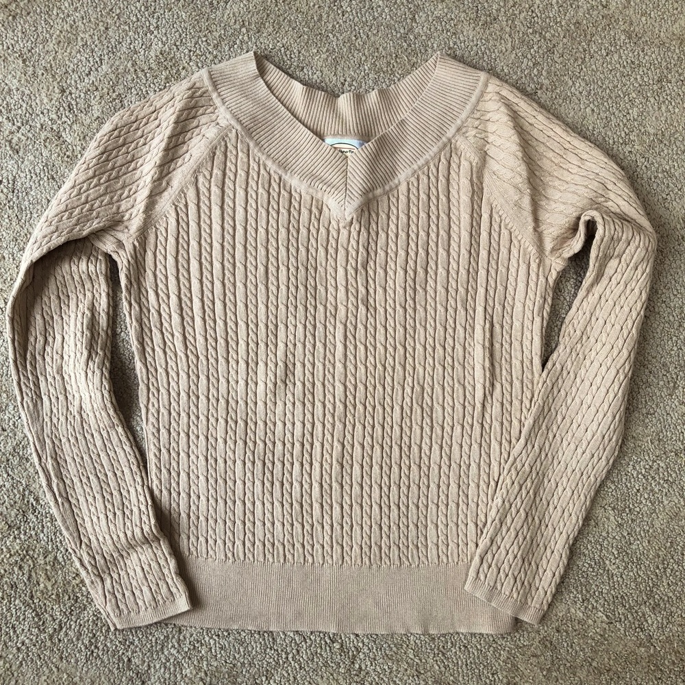 Talbots V neck cotton sweater